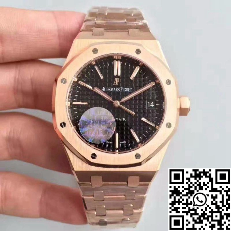 Audemars Piguet Royal Oak Rose Gold 15450 JF Factory V5 Black Dial AllSeason 185
