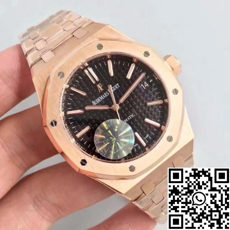 Audemars Piguet Royal Oak Rose Gold 15450 JF Factory V5 Black Dial AllSeason 185