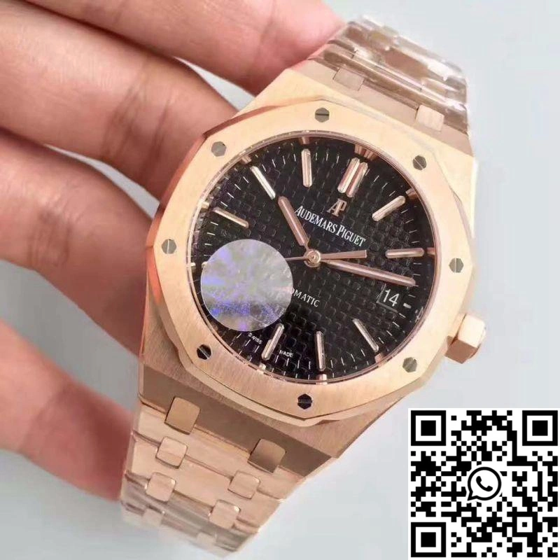 Audemars Piguet Royal Oak Rose Gold 15450 JF Factory V5 Black Dial AllSeason 185