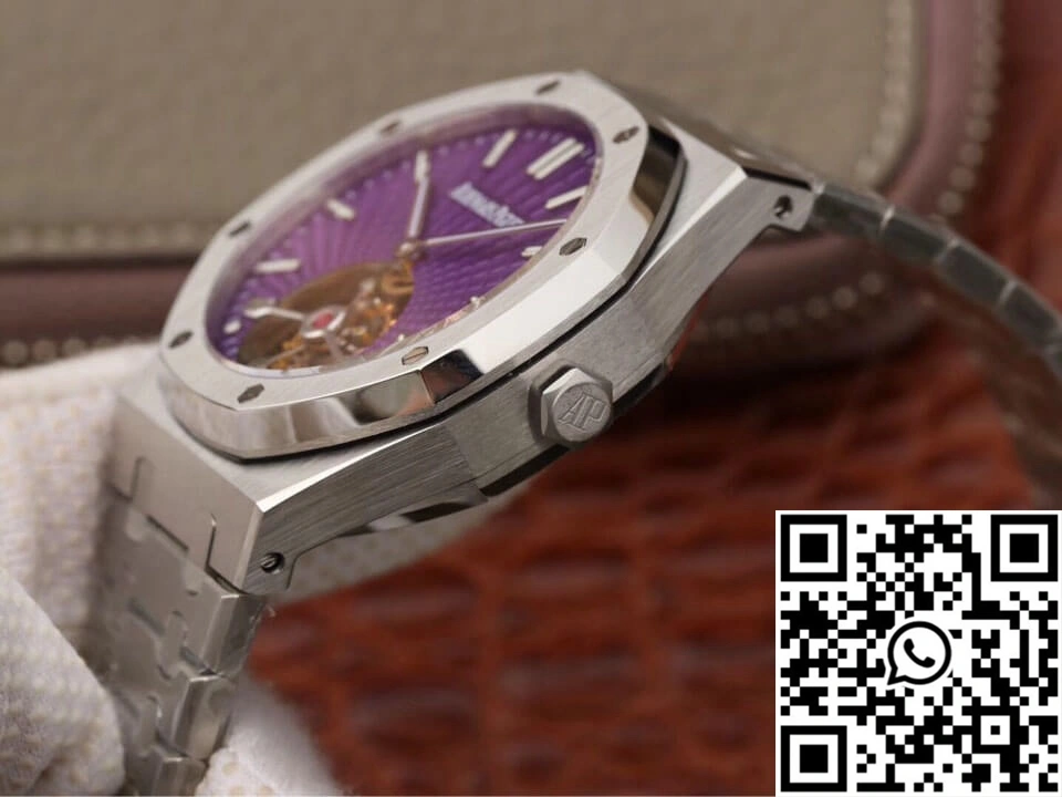 Efficient Audemars Piguet Royal Oak Tourbillon 26522ST.OO.1220ST.01 JF Factory Purple Dial 152