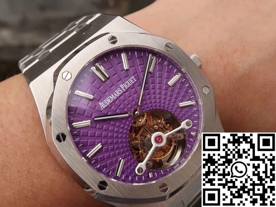 Efficient Audemars Piguet Royal Oak Tourbillon 26522ST.OO.1220ST.01 JF Factory Purple Dial 152