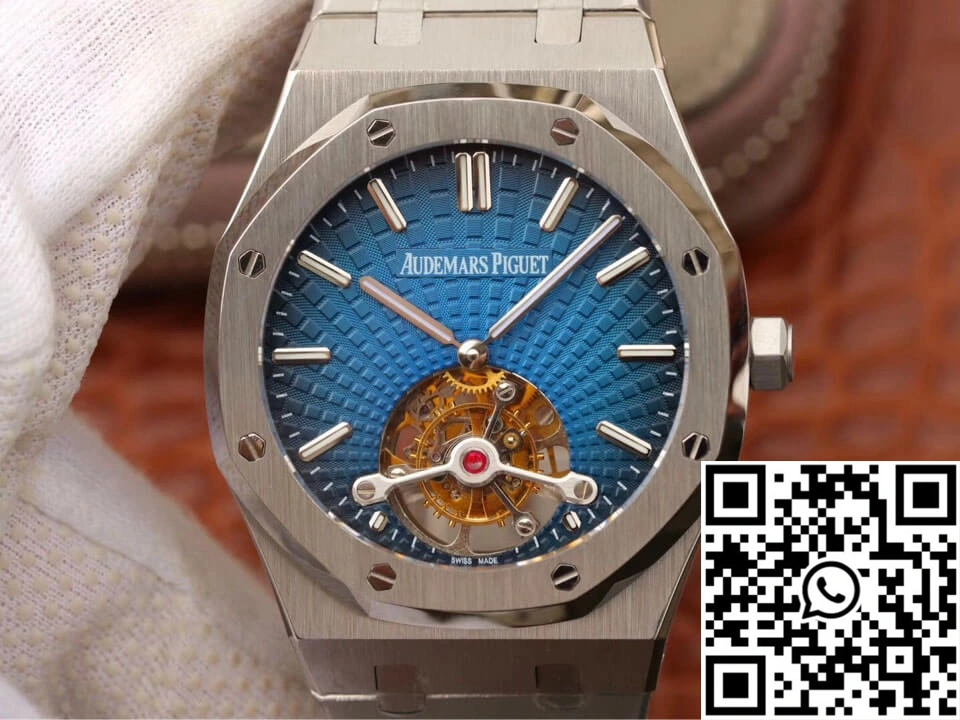 EyeCatching Audemars Piguet Royal Oak Tourbillon 26522TI.OO.1220TI.01 JF Factory Smoky Blue Dial 157