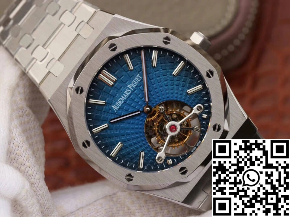 EyeCatching Audemars Piguet Royal Oak Tourbillon 26522TI.OO.1220TI.01 JF Factory Smoky Blue Dial 157