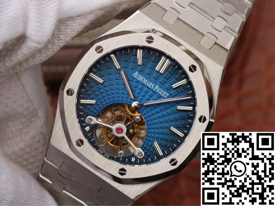 EyeCatching Audemars Piguet Royal Oak Tourbillon 26522TI.OO.1220TI.01 JF Factory Smoky Blue Dial 157