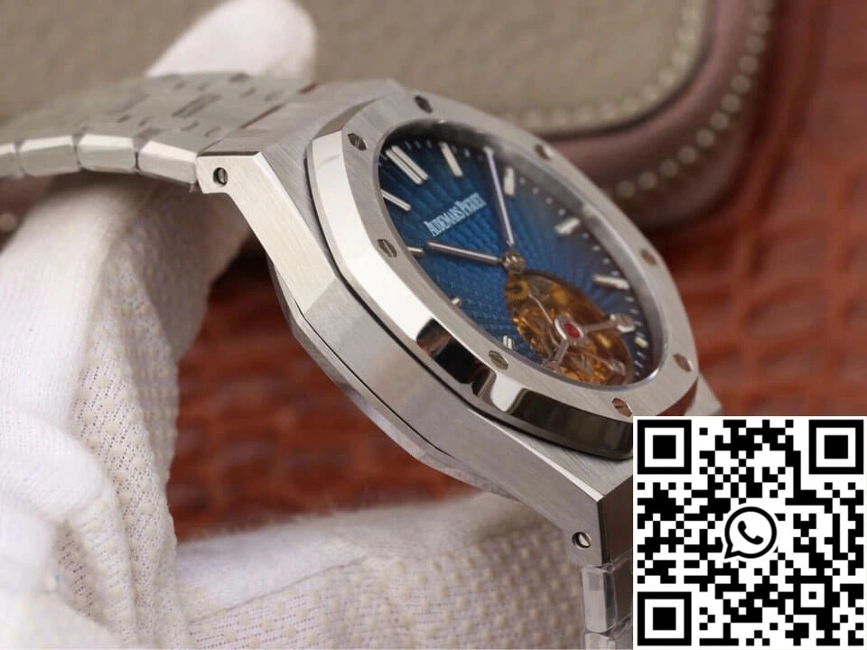 EyeCatching Audemars Piguet Royal Oak Tourbillon 26522TI.OO.1220TI.01 JF Factory Smoky Blue Dial 157