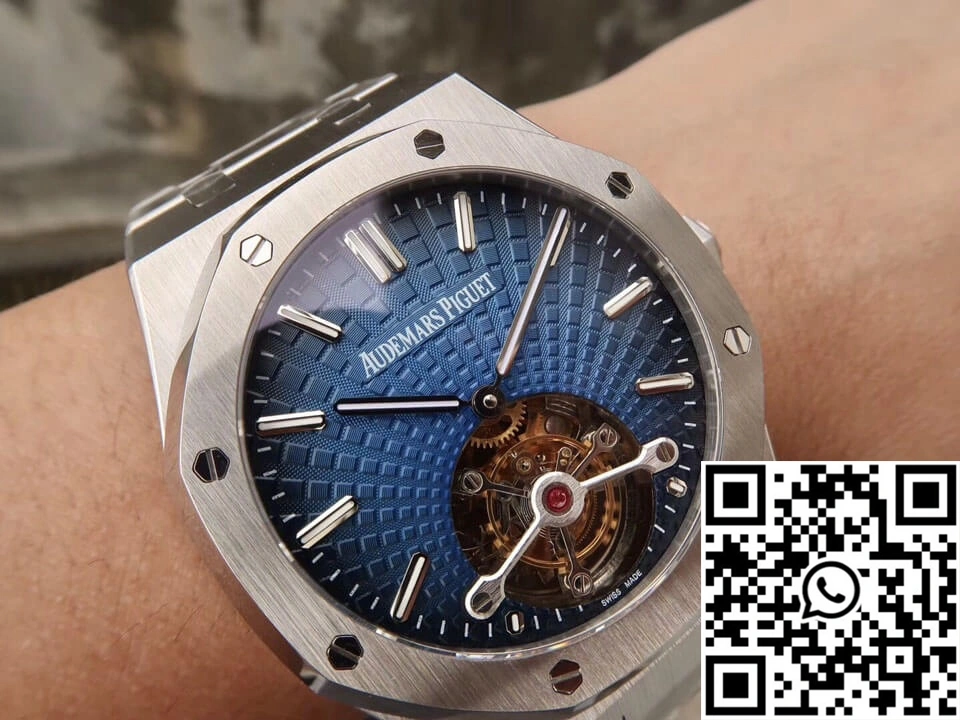 EyeCatching Audemars Piguet Royal Oak Tourbillon 26522TI.OO.1220TI.01 JF Factory Smoky Blue Dial 157