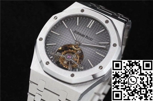 Snug Audemars Piguet Royal Oak Tourbillon Extra Thin 26510PT.OO.1220PT.01 R8 Factory Dark Grey Dial 166