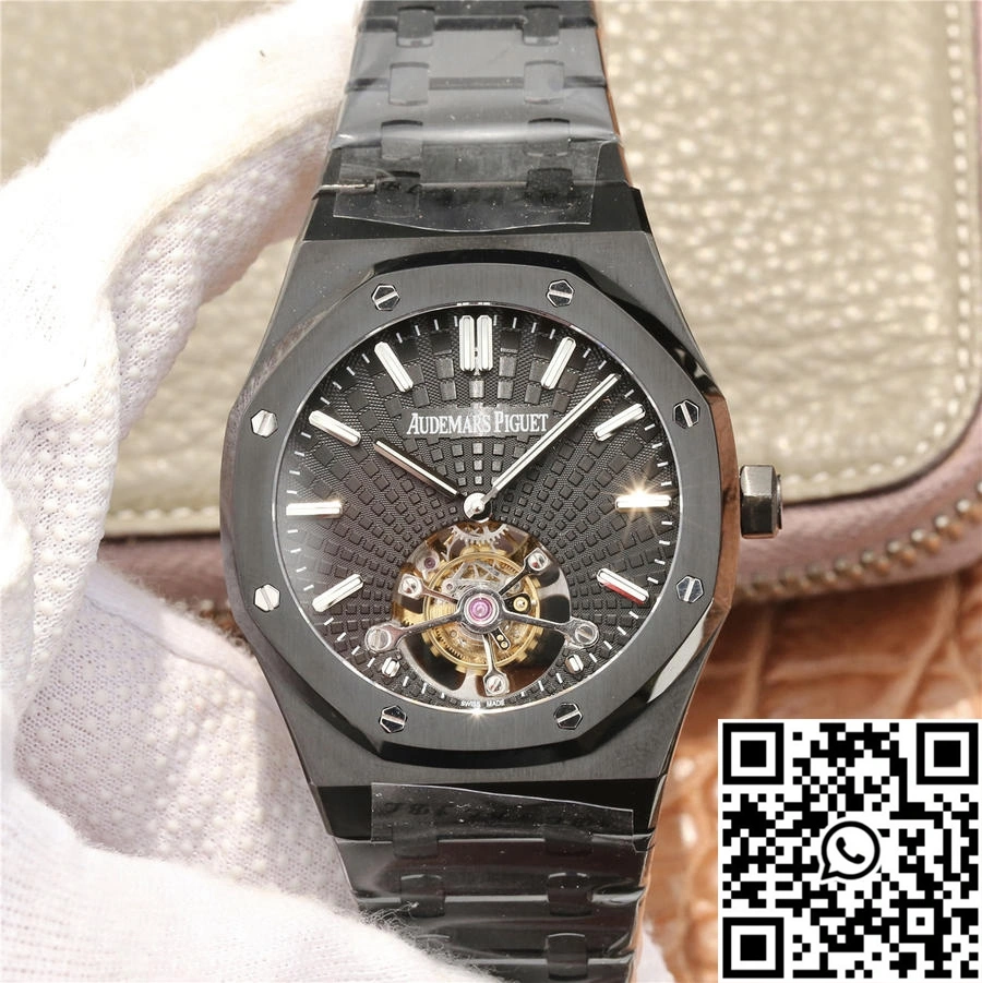 WeatherProof Audemars Piguet Royal Oak Tourbillon Extra Thin 26522CE.OO.1225CE.01 R8 Factory Black Dial 155