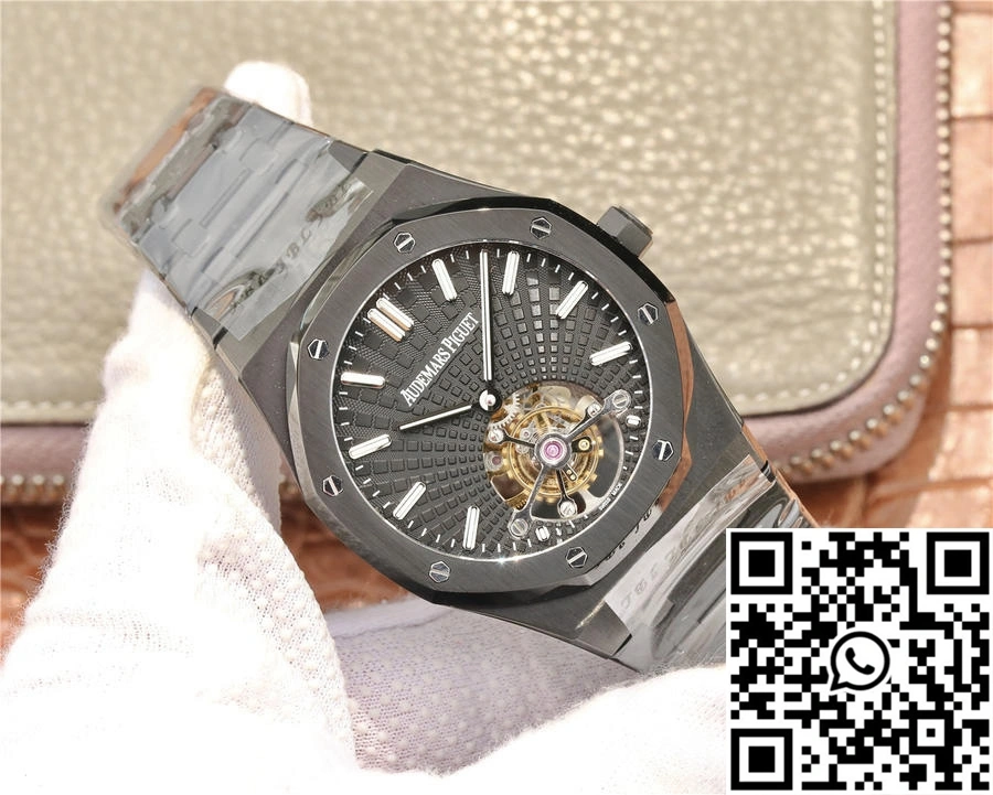 WeatherProof Audemars Piguet Royal Oak Tourbillon Extra Thin 26522CE.OO.1225CE.01 R8 Factory Black Dial 155
