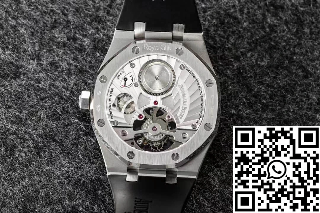 Elegant Audemars Piguet Royal Oak Tourbillon R8 Factory V3 Black Rubber Strap 190