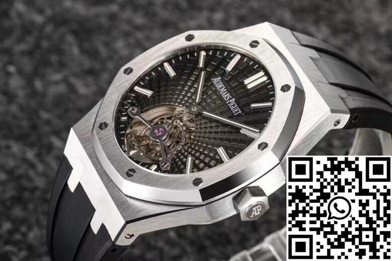 Neat Audemars Piguet Royal Oak Tourbillon R8 Factory V3 Black Strap 172