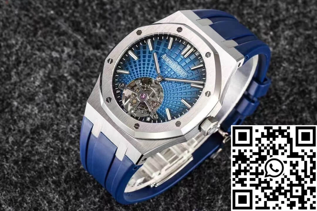 SmoothTexture Audemars Piguet Royal Oak Tourbillon R8 Factory V3 Blue Strap 192