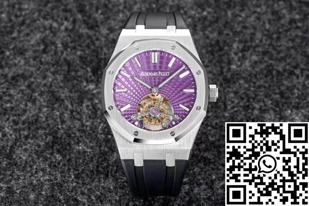 Audemars Piguet Royal Oak Tourbillon R8 Factory V3 Purple Dial Rubber Strap QuickDry 161