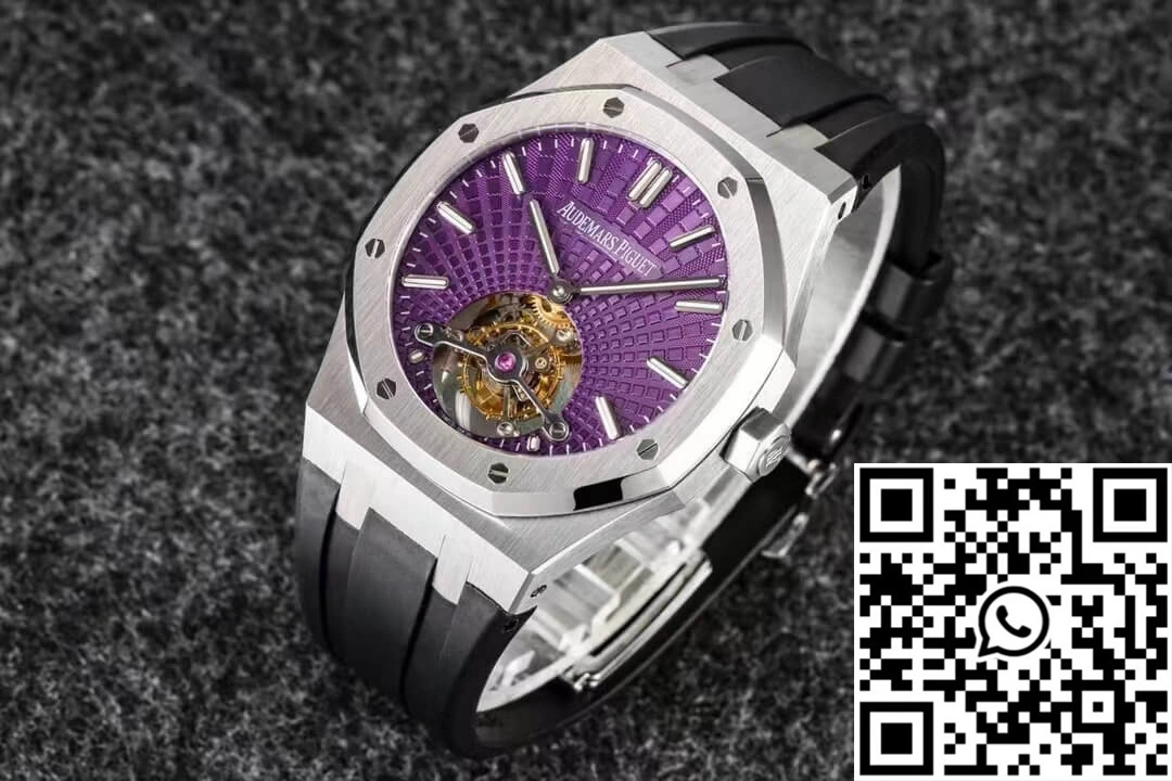 Audemars Piguet Royal Oak Tourbillon R8 Factory V3 Purple Dial Rubber Strap QuickDry 161