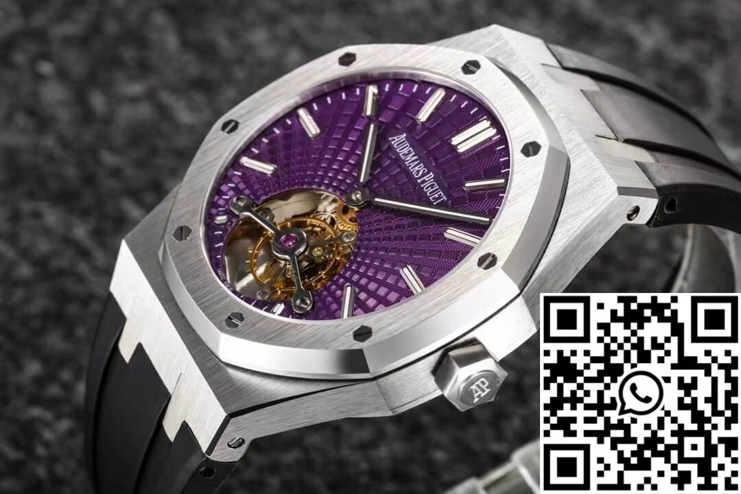 Audemars Piguet Royal Oak Tourbillon R8 Factory V3 Purple Dial Rubber Strap QuickDry 161
