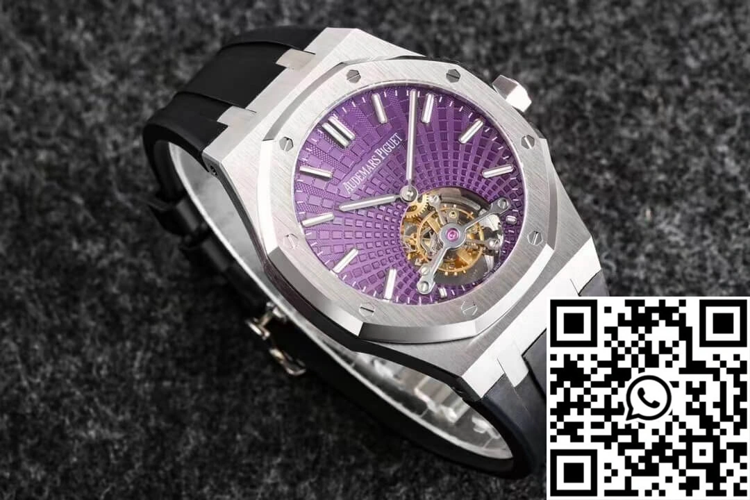 Audemars Piguet Royal Oak Tourbillon R8 Factory V3 Purple Dial Rubber Strap QuickDry 161