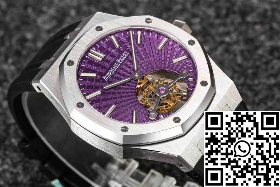 Audemars Piguet Royal Oak Tourbillon R8 Factory V3 Purple Dial Rubber Strap QuickDry 161