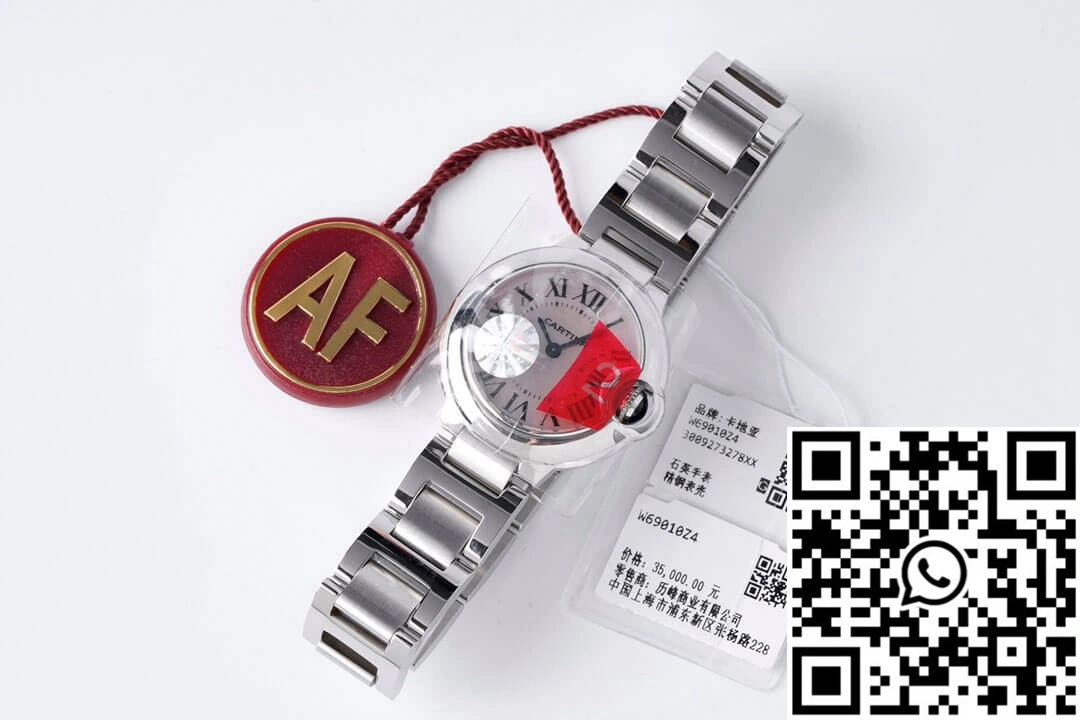 Neat Ballon Bleu De Cartier 28MM AF Factory Stainless Steel Strap 1381