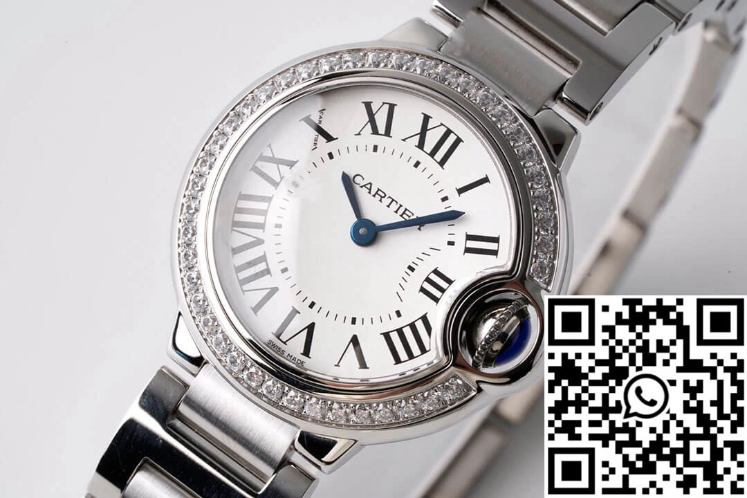 TopPick Ballon Bleu De Cartier 28MM W4BB0015 AF Factory Diamond-set Bezel 1383
