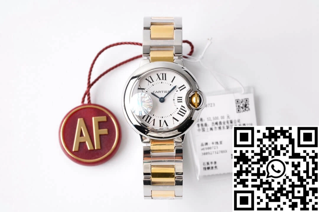 SmoothTexture Ballon Bleu De Cartier 28MM W69007Z3 AF Factory Yellow Gold 1326