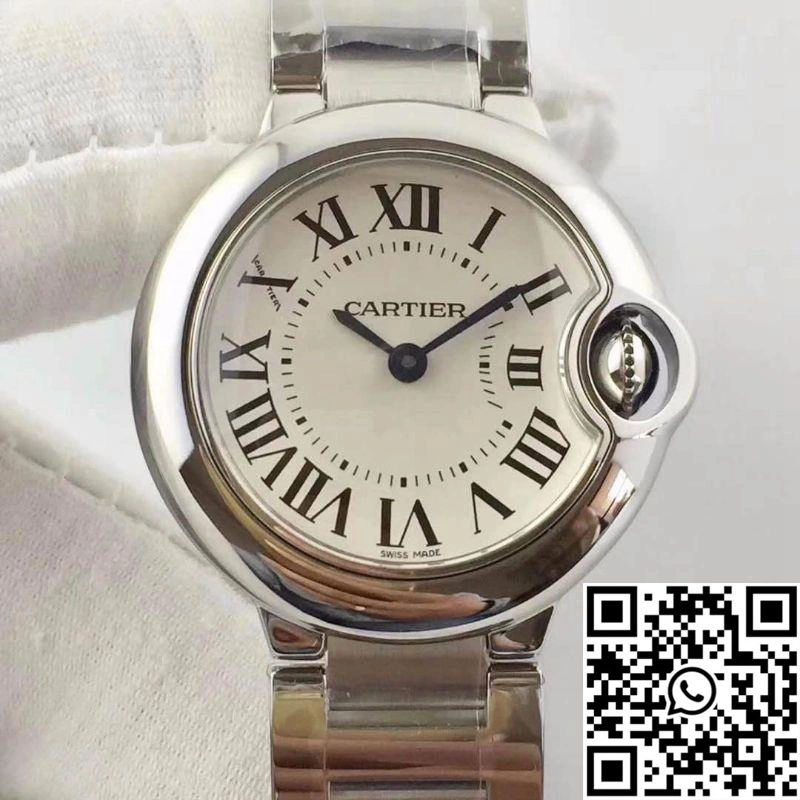 Thermal Ballon Bleu De Cartier 28MM W69010Z4 V6 Factory White Dial 1335