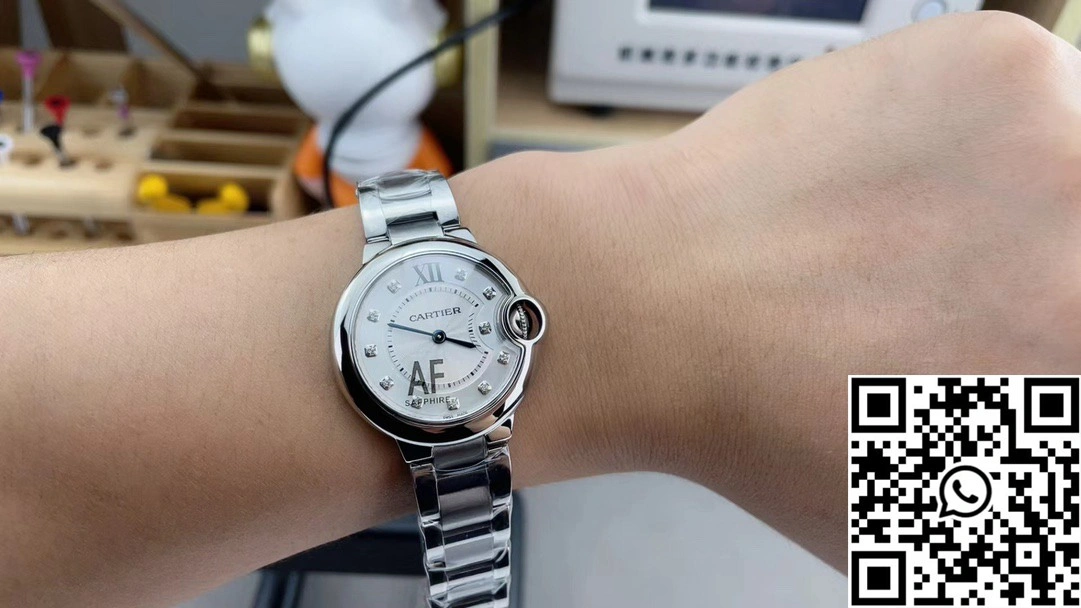 Contemporary Ballon Bleu De Cartier 33MM CRW4BB0021 AF Factory White Dial Diamond Hourmaker 1333