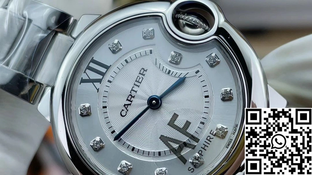 Contemporary Ballon Bleu De Cartier 33MM CRW4BB0021 AF Factory White Dial Diamond Hourmaker 1333