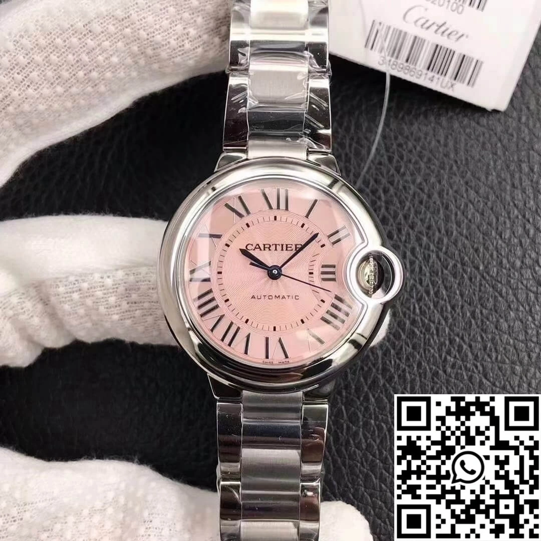 Ballon Bleu De Cartier 33MM W6920041 V6 Factory Pink Dial Supportive 1340