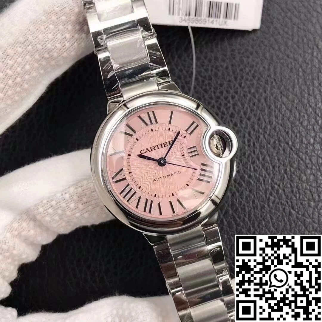 Ballon Bleu De Cartier 33MM W6920041 V6 Factory Pink Dial Supportive 1340