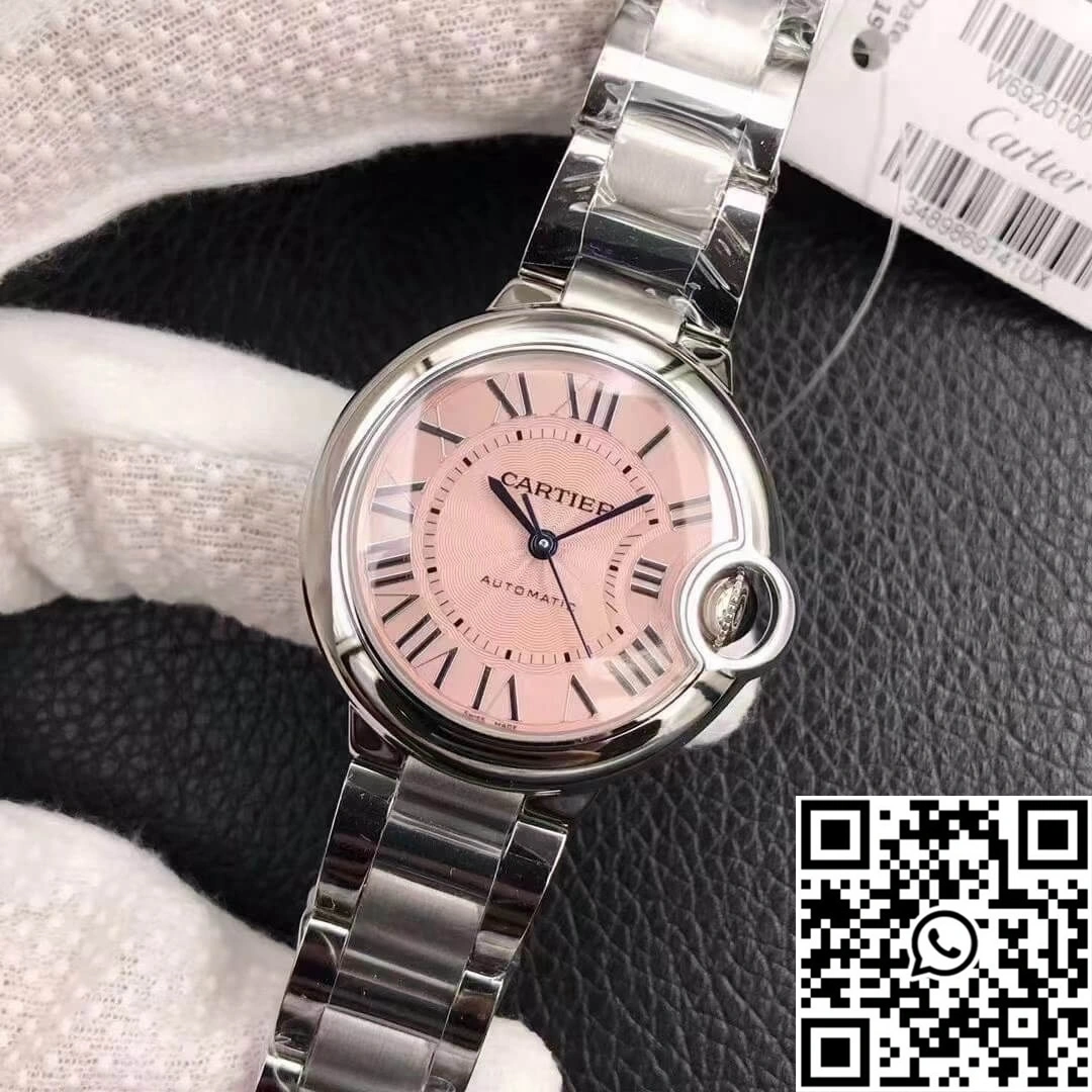 Ballon Bleu De Cartier 33MM W6920041 V6 Factory Pink Dial Supportive 1340
