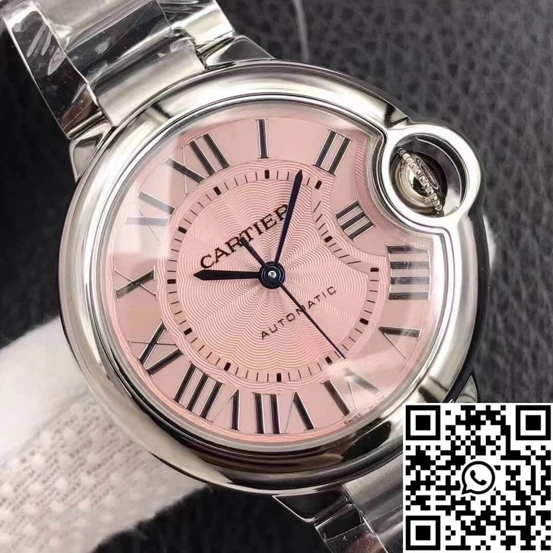 Ballon Bleu De Cartier 33MM W6920041 V6 Factory Pink Dial Supportive 1340