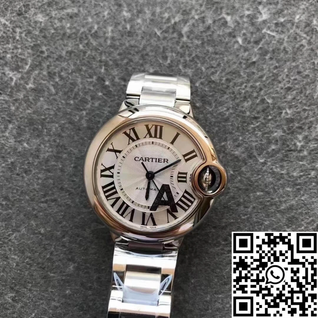 Ballon Bleu De Cartier 33MM W6920071 V6 Factory White Dial Trendy 1349