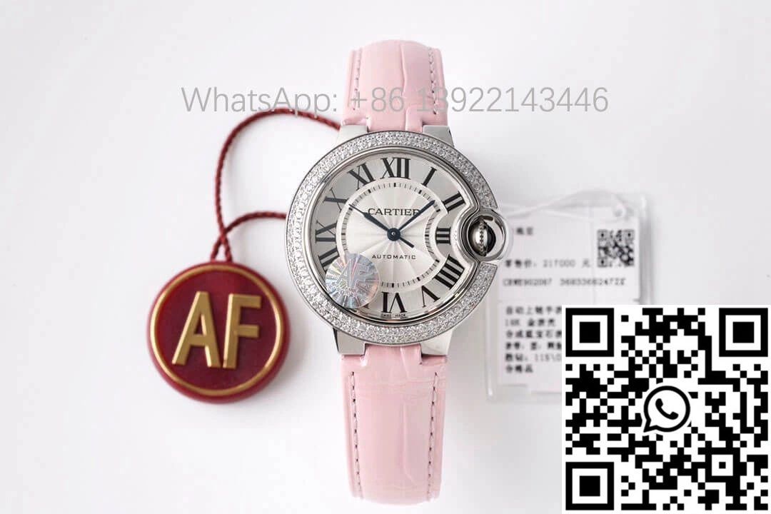 TopPick Ballon Bleu De Cartier 33MM WE902067 AF Factory Diamond-set Bezel 1332