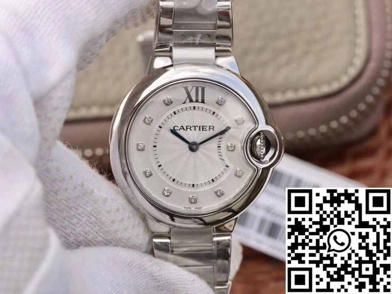 Ballon Bleu De Cartier 33mm V6 Factory White Dial WaterResistant 1389