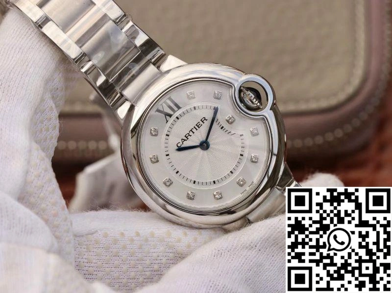 Ballon Bleu De Cartier 33mm V6 Factory White Dial WaterResistant 1389