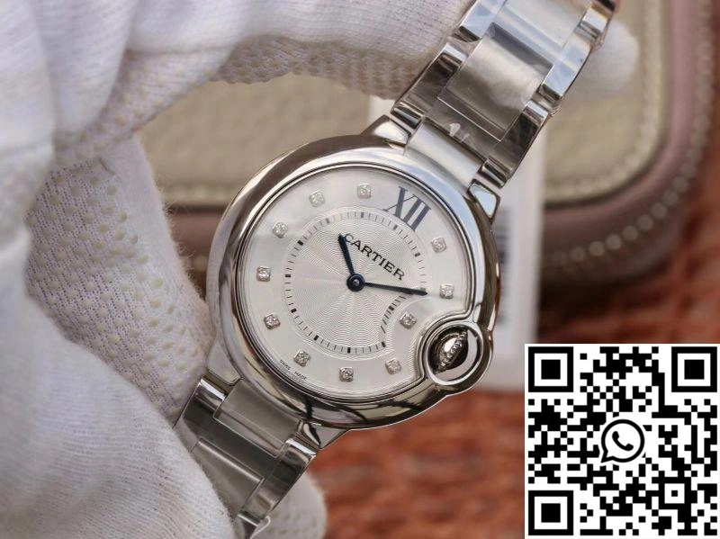 Ballon Bleu De Cartier 33mm V6 Factory White Dial WaterResistant 1389