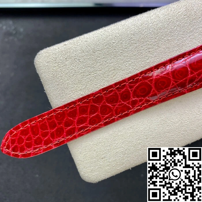 FreshLook Ballon Bleu De Cartier 36MM 3K Factory Red Leather Strap 1328