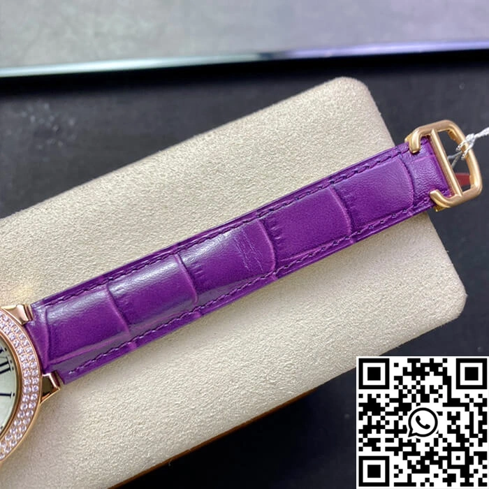 Lightweight Ballon Bleu De Cartier 36MM WJBB0009 3K Factory Purple Leather Strap 1392