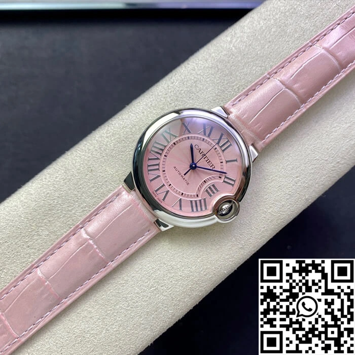 EasyMatch Ballon Bleu De Cartier 36MM WSBB0007 3K Factory Pink Strap 1364