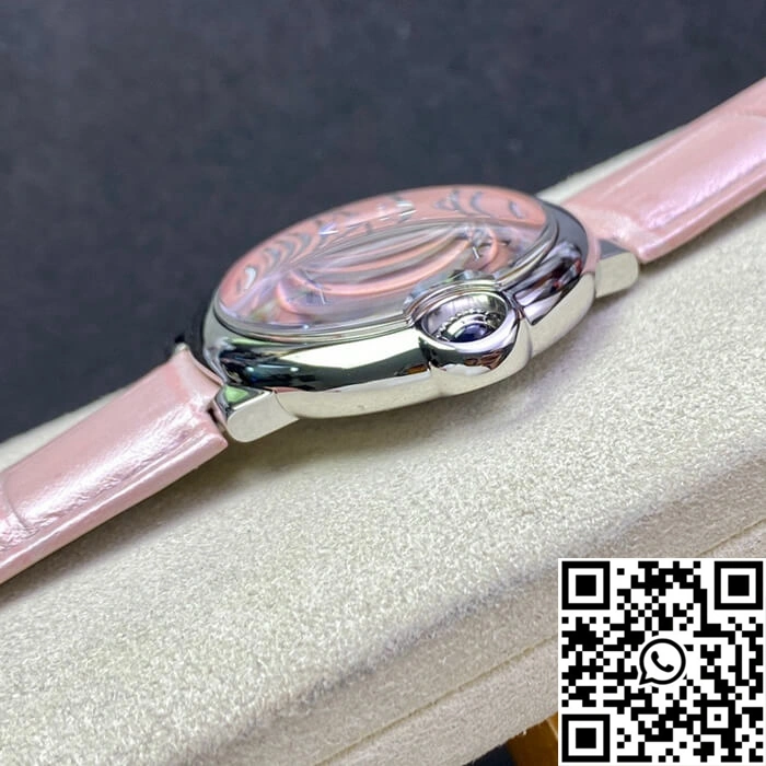 EasyMatch Ballon Bleu De Cartier 36MM WSBB0007 3K Factory Pink Strap 1364