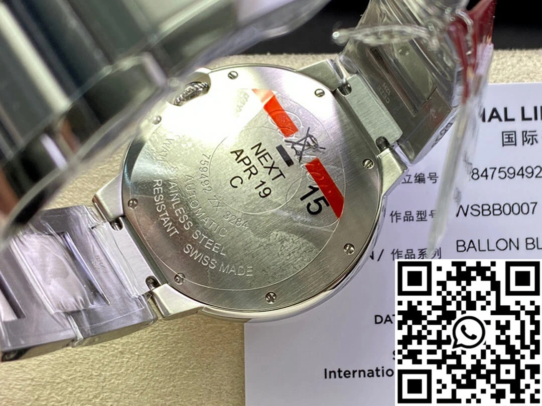 Attractive Ballon Bleu De Cartier 36MM WSBB0007 3K Factory Stainless Steel Strap 1357