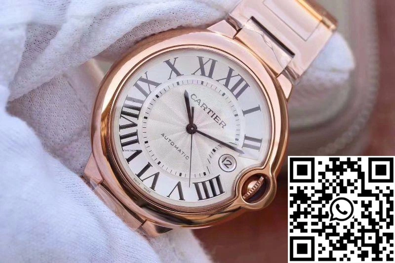 Breathable Ballon Bleu De Cartier 42MM W69006Z2 V9 Factory White Textured Dial 1390