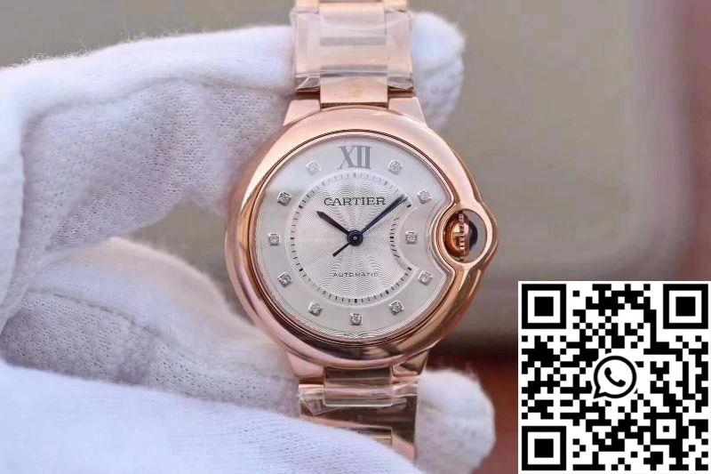 DailyWear Ballon Bleu De Cartier Ladies 33 WE902062 V9 Factory White Textured Dial 1346
