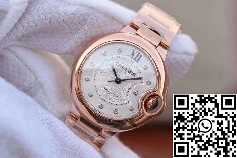 DailyWear Ballon Bleu De Cartier Ladies 33 WE902062 V9 Factory White Textured Dial 1346