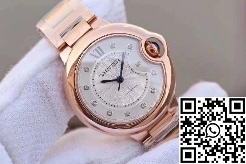 DailyWear Ballon Bleu De Cartier Ladies 33 WE902062 V9 Factory White Textured Dial 1346