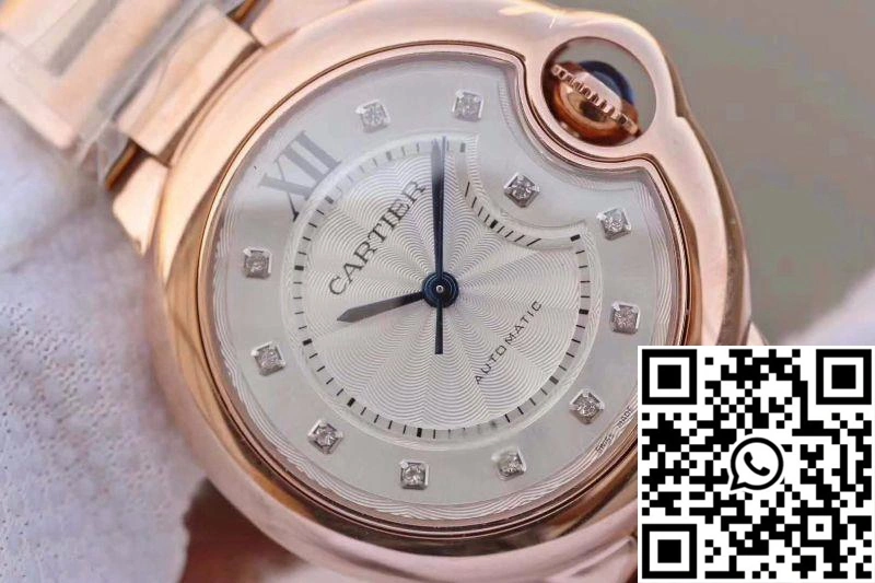 DailyWear Ballon Bleu De Cartier Ladies 33 WE902062 V9 Factory White Textured Dial 1346