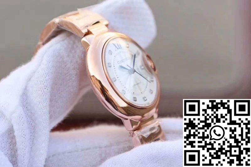 DailyWear Ballon Bleu De Cartier Ladies 33 WE902062 V9 Factory White Textured Dial 1346