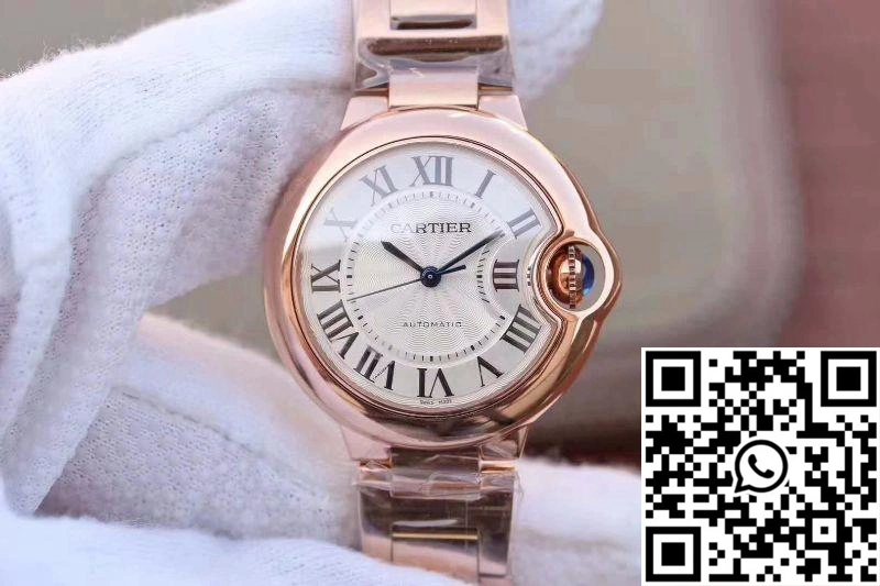 Ballon Bleu De Cartier Ladies 33MM W6920068 V9 Factory White Textured Dial Effortless 1353