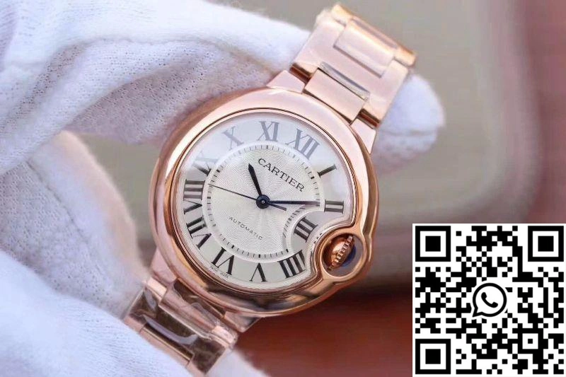 Ballon Bleu De Cartier Ladies 33MM W6920068 V9 Factory White Textured Dial Effortless 1353