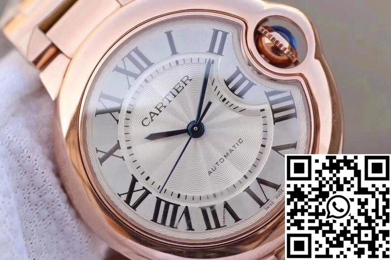 Ballon Bleu De Cartier Ladies 33MM W6920068 V9 Factory White Textured Dial Effortless 1353